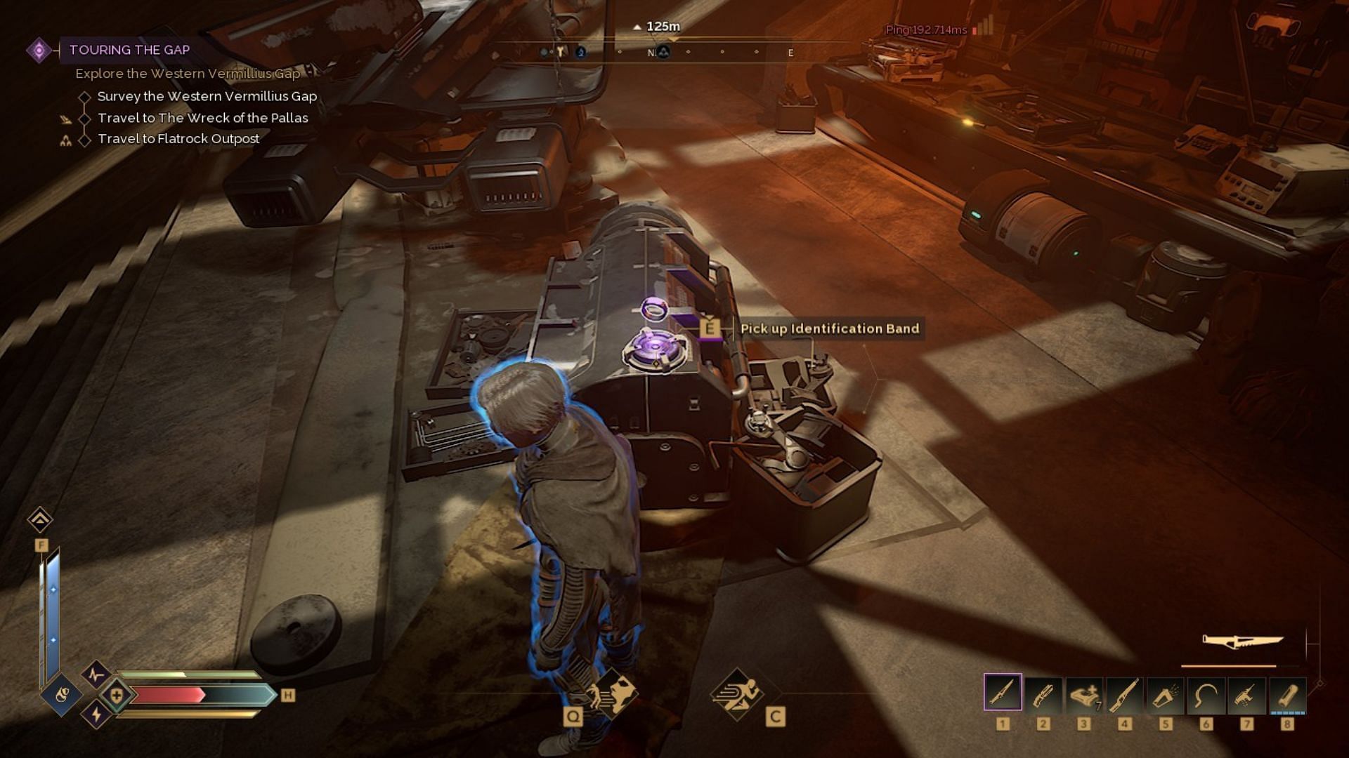 Pick up the identification band to exit the room (Image via Funcom)